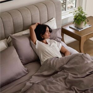 Cozy Earth Premium Bamboo King size Flat Sheet Stone